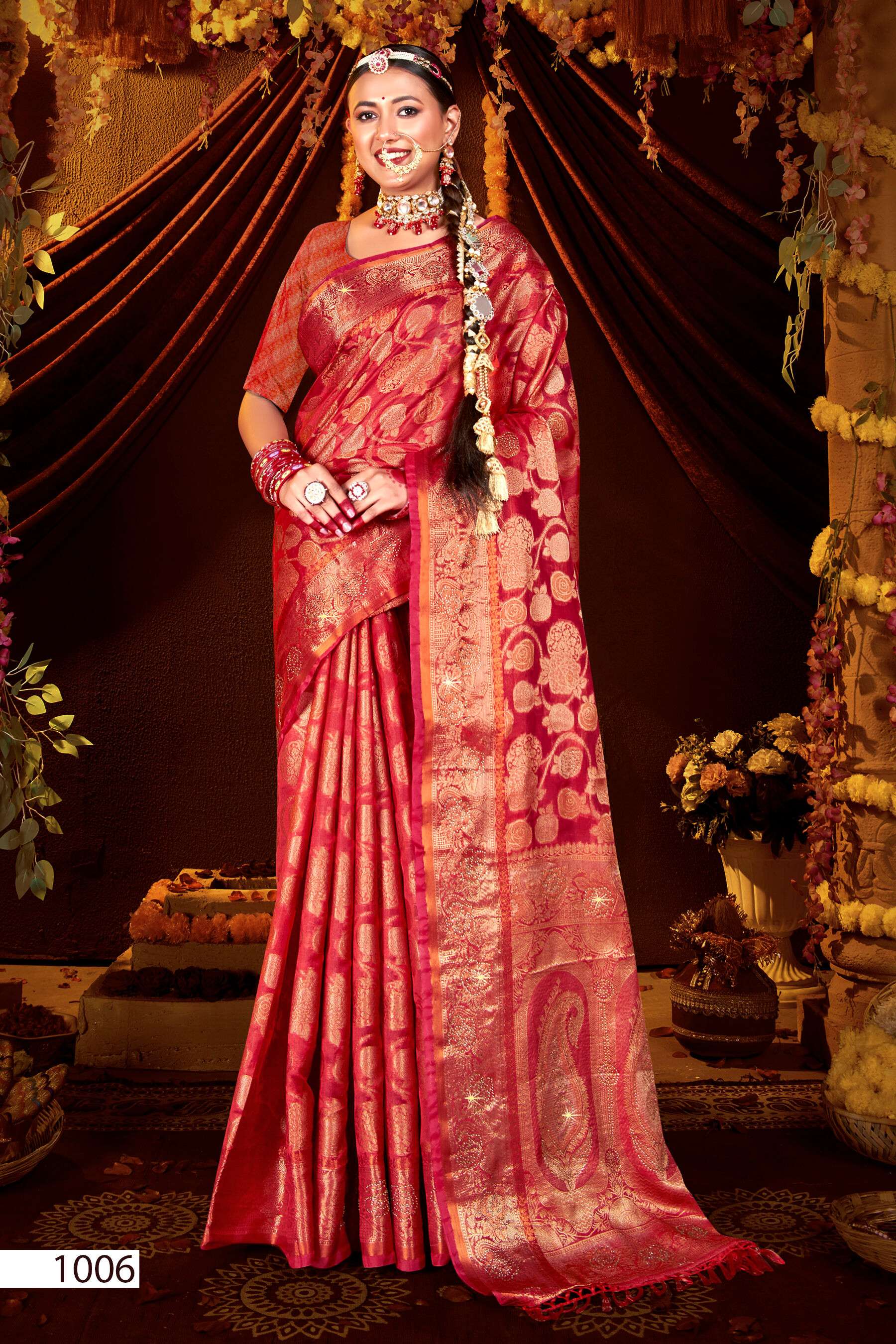 Saroj Shagun vol.4 Soft organza with swaroski work Saree Wholesale catalog    