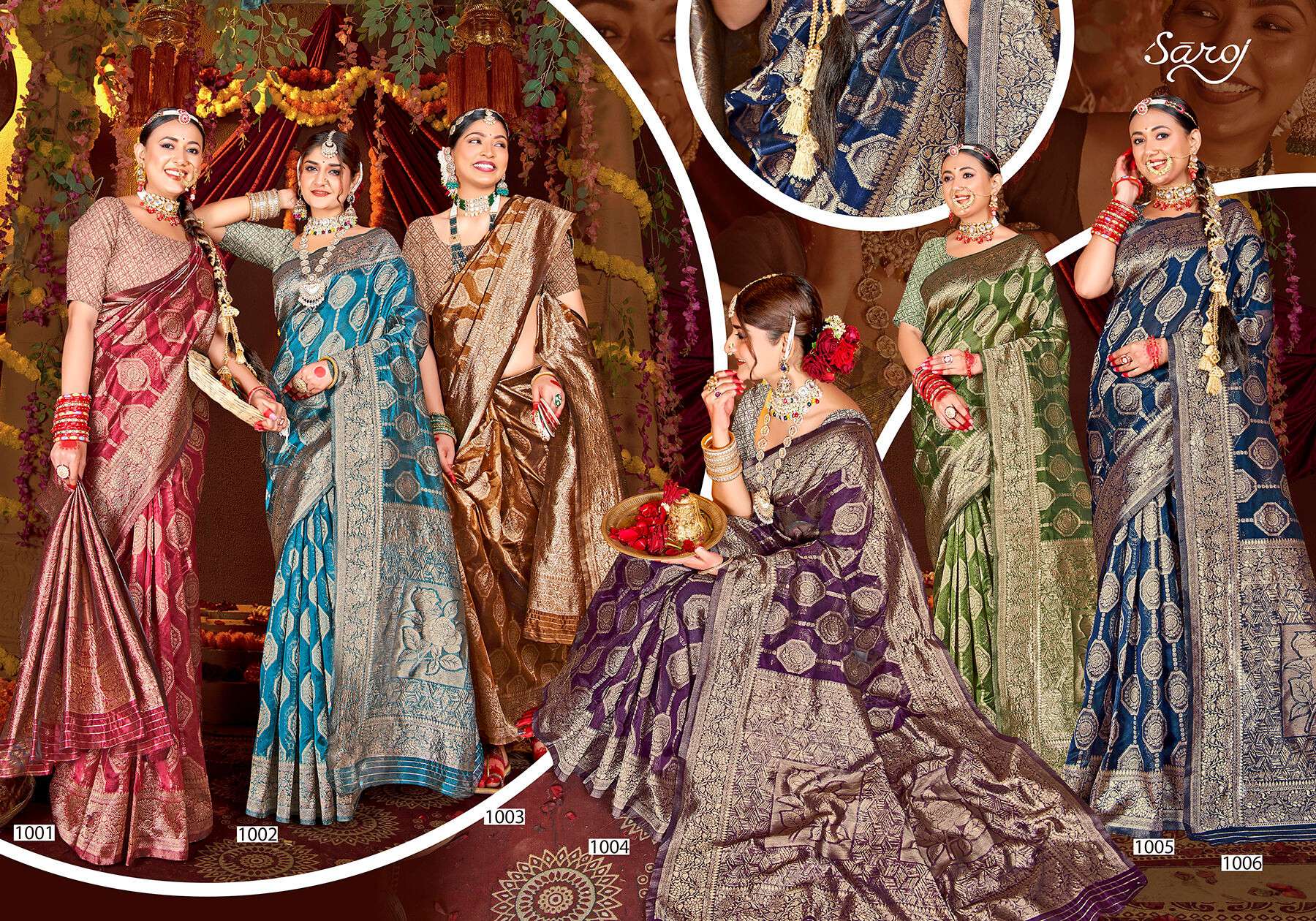Saroj  Sunaina Vol - 1 Organza Saree Wholesale catalog    