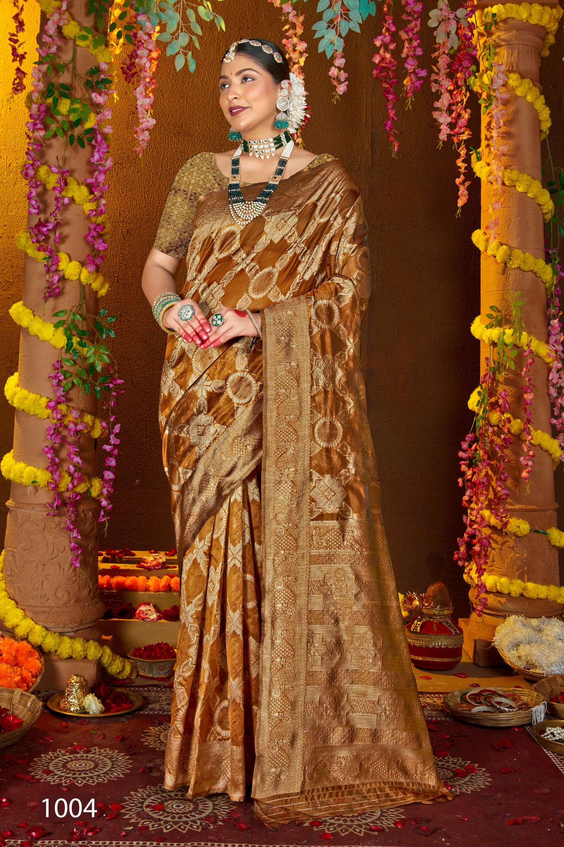 Saroj Sunaina Vol - 2 Organza siilk saree with rich pallu