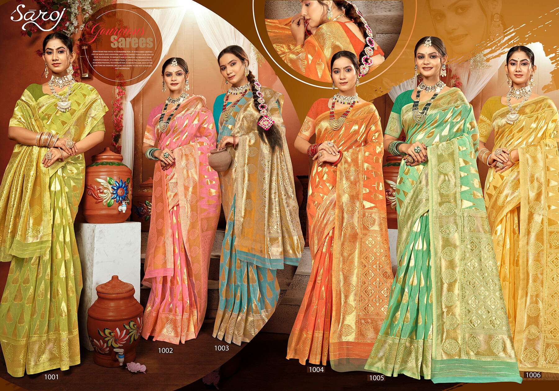 Saroj Sunrise cotton vol.1 Soft cotton  Saree Wholesale catalog    