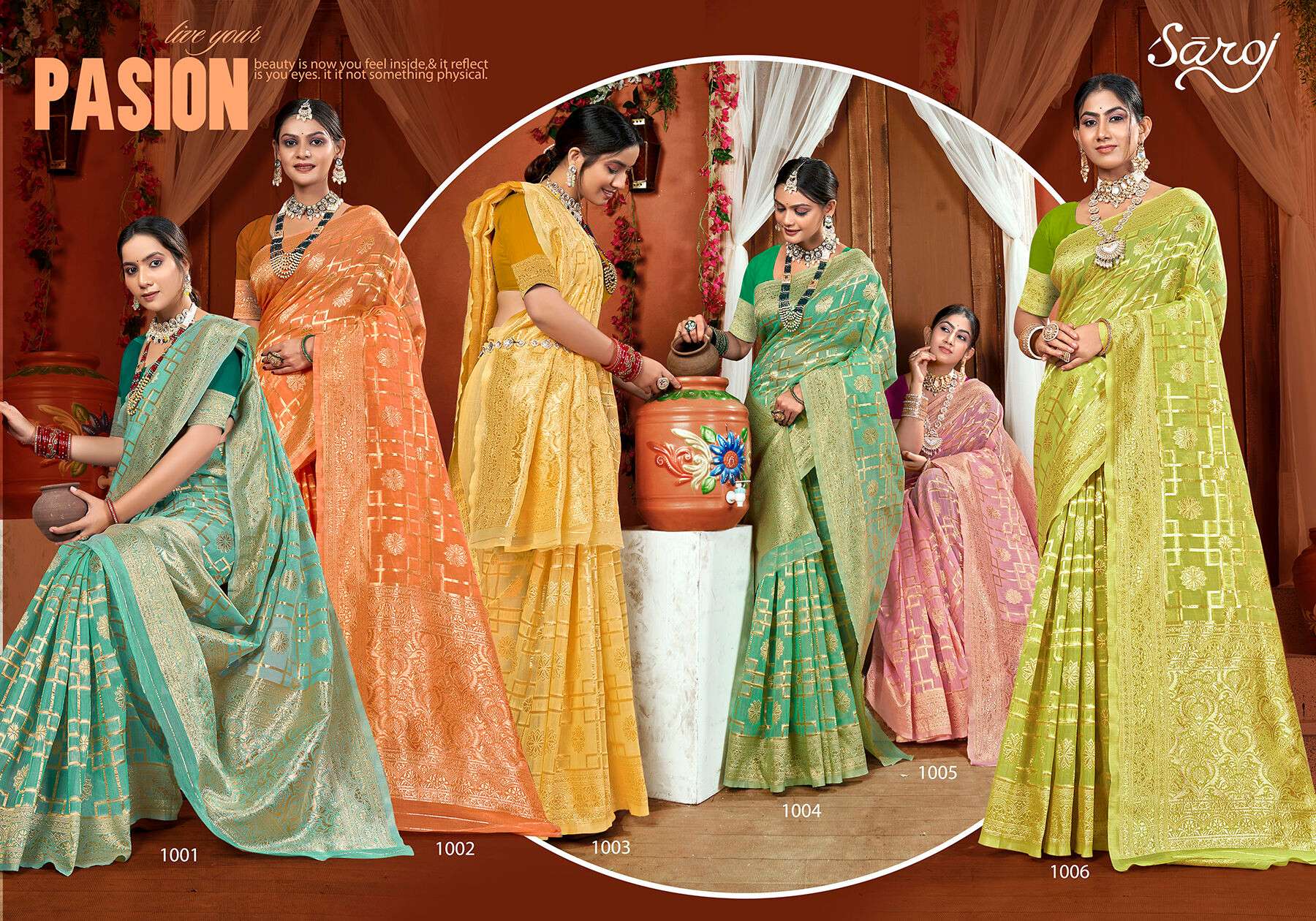  Saroj Sunrise cotton vol.3 Soft cotton  Saree Wholesale catalog    