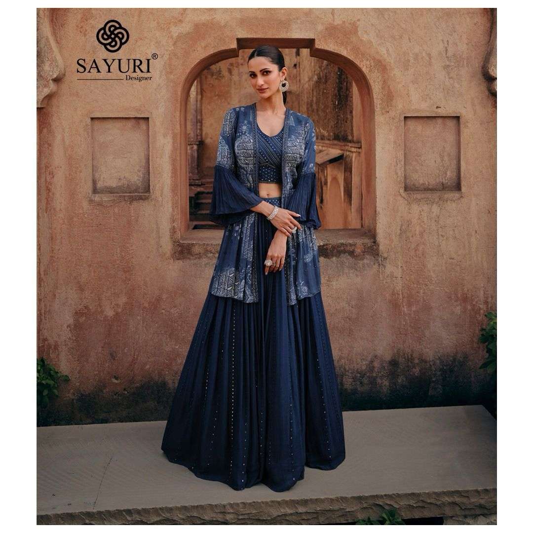 Sayuri Shezadi Real Chinon Wedding Wear Designer Gown Kurti Wholesale catalog