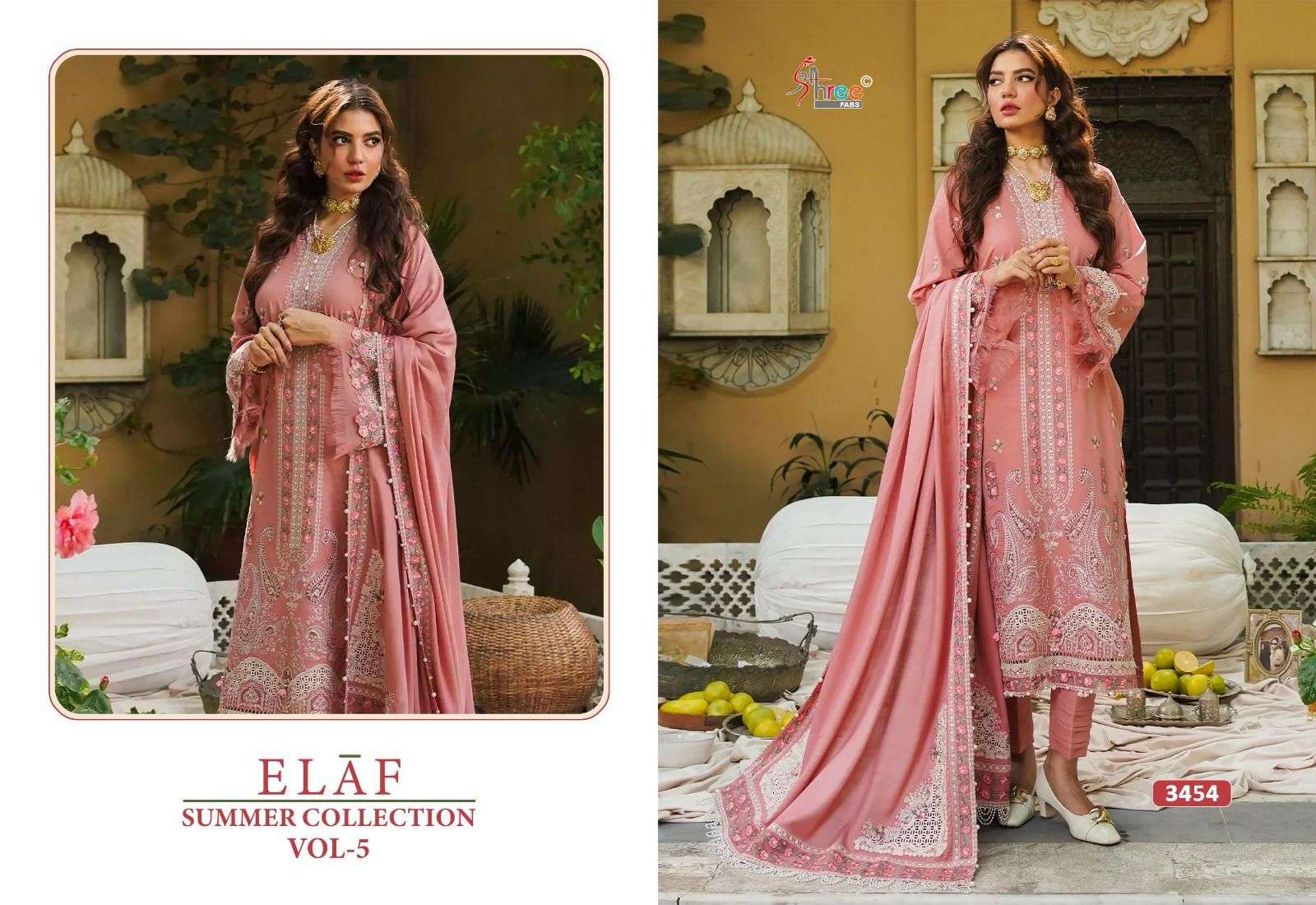 Shree Elaf Vol 5 Chiffon Dupatta Pakistani Suits Wholesale catalog