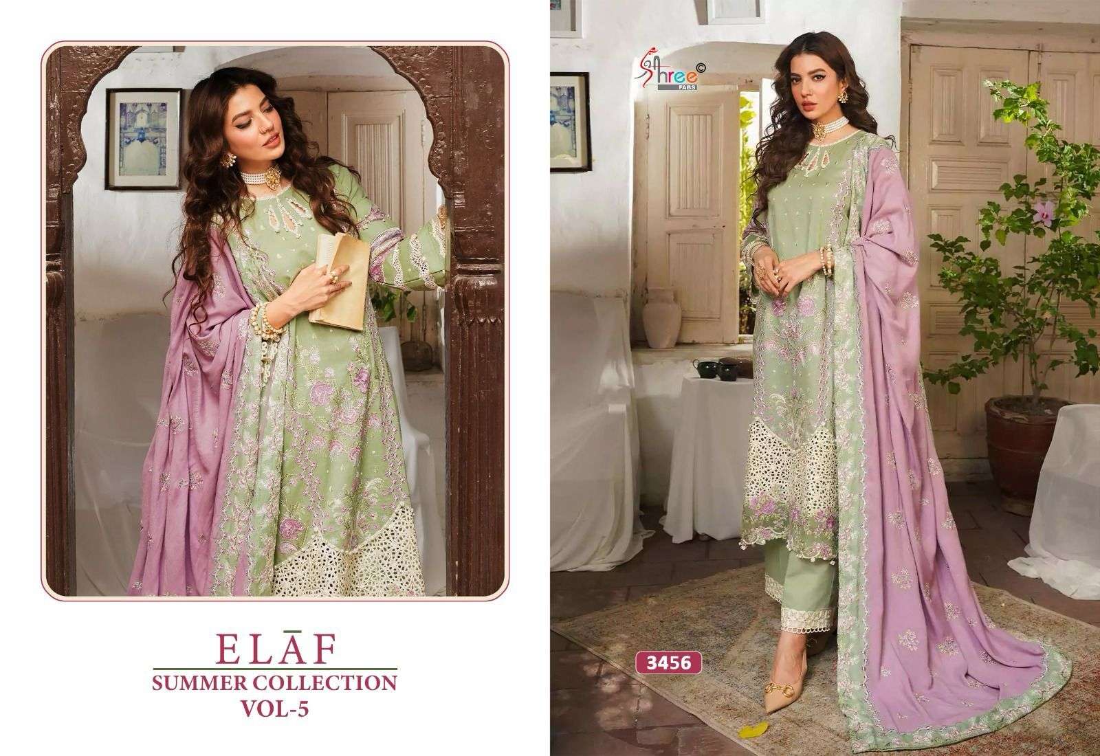 Shree Elaf Vol 5 Chiffon Dupatta Pakistani Suits Wholesale catalog