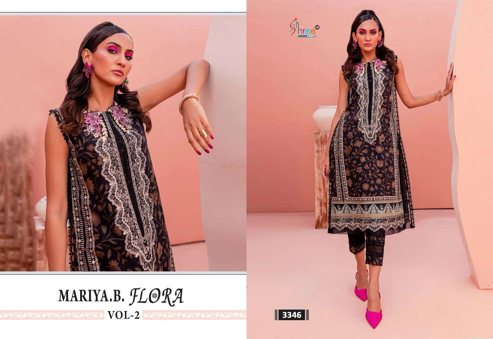 Shree Mariya B Flora Vol 2 Cotton Dupatta Pakistani Suits Wholesale catalog