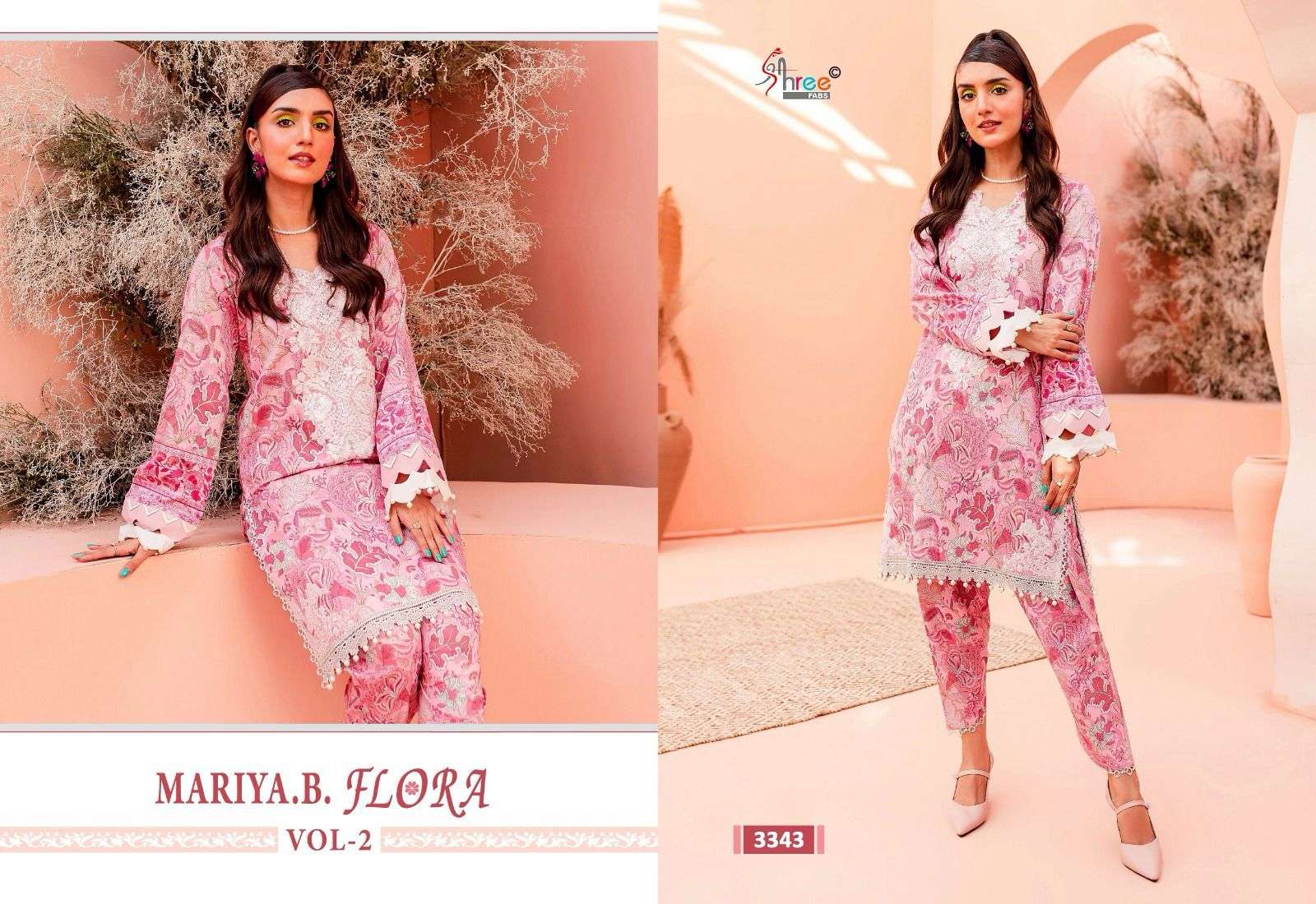 Shree Mariya B Flora Vol 2 Cotton Dupatta Pakistani Suits Wholesale catalog