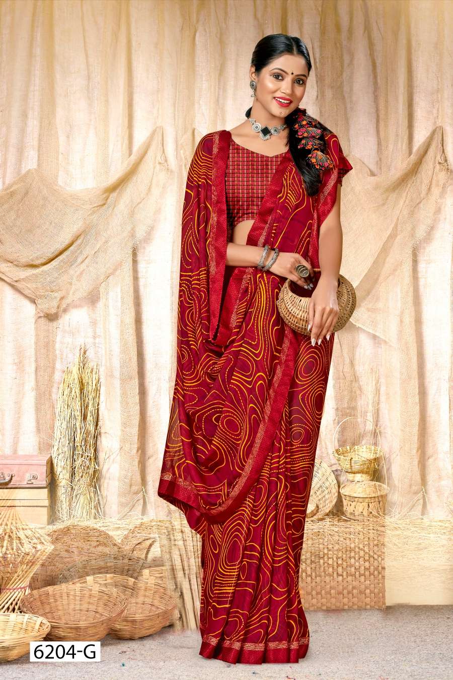SURBHI 6204 INDER SILK MILLS Saree Wholesale catalog