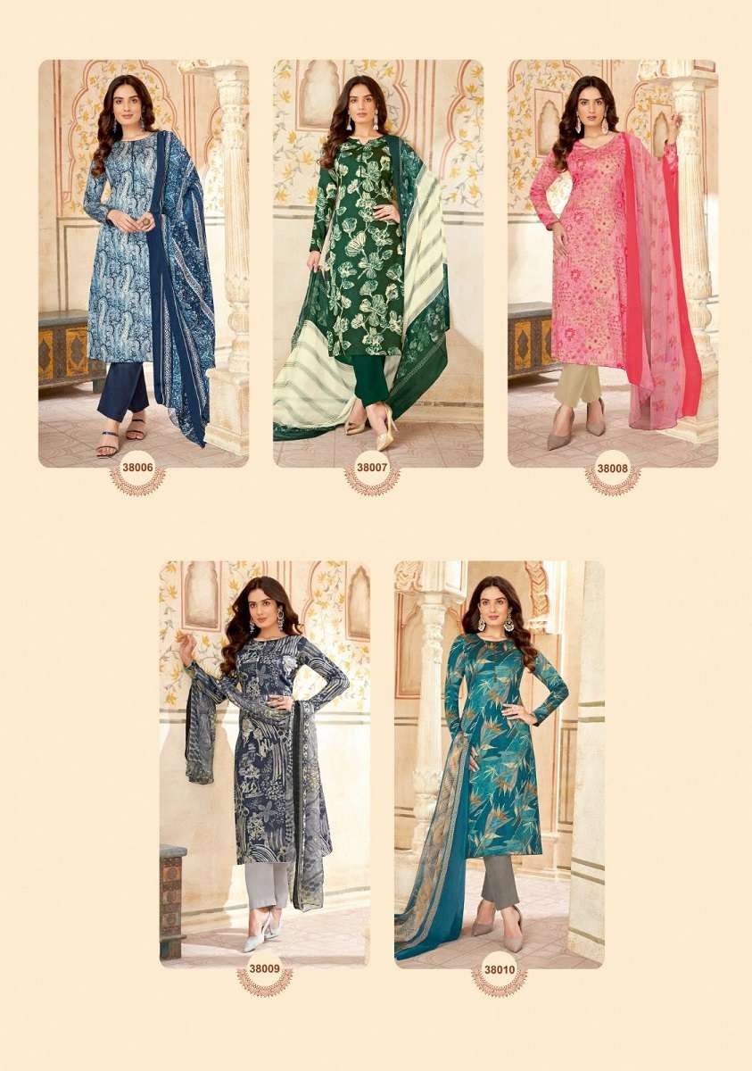 Suryajyoti Naishaa Vol-38 -Dress Material -Wholesale Catalog