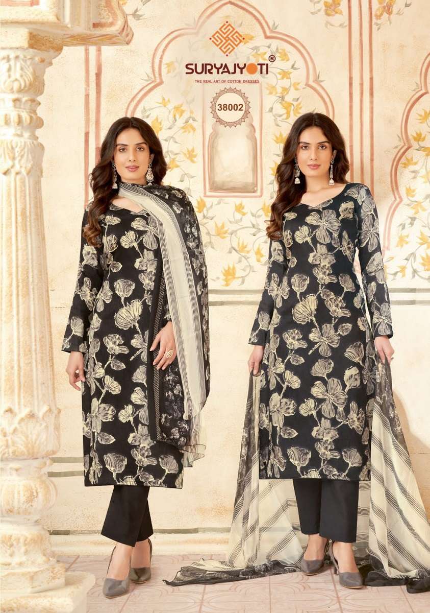 Suryajyoti Naishaa Vol-38 -Dress Material -Wholesale Catalog