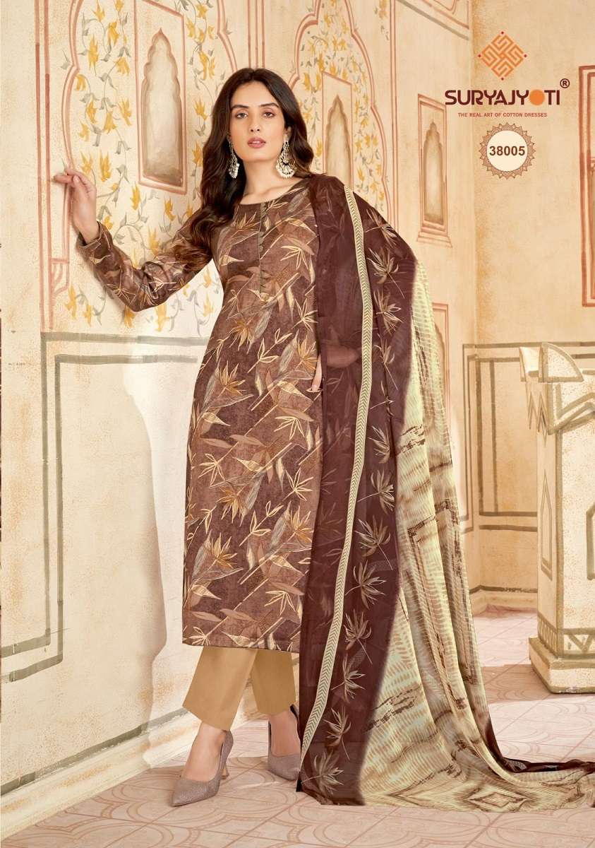 Suryajyoti Naishaa Vol-38 -Dress Material -Wholesale Catalog