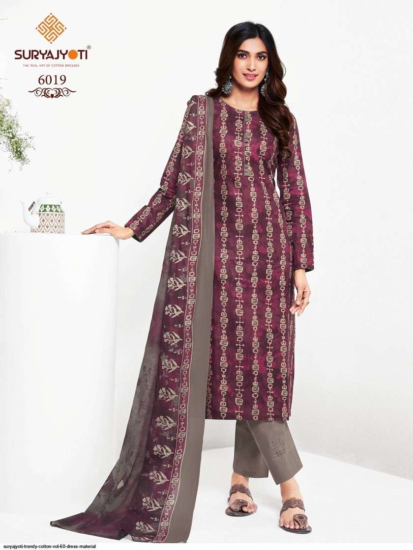 Suryajyoti Trendy Cotton Vol-60 – Dress Material -Wholesale Catalog