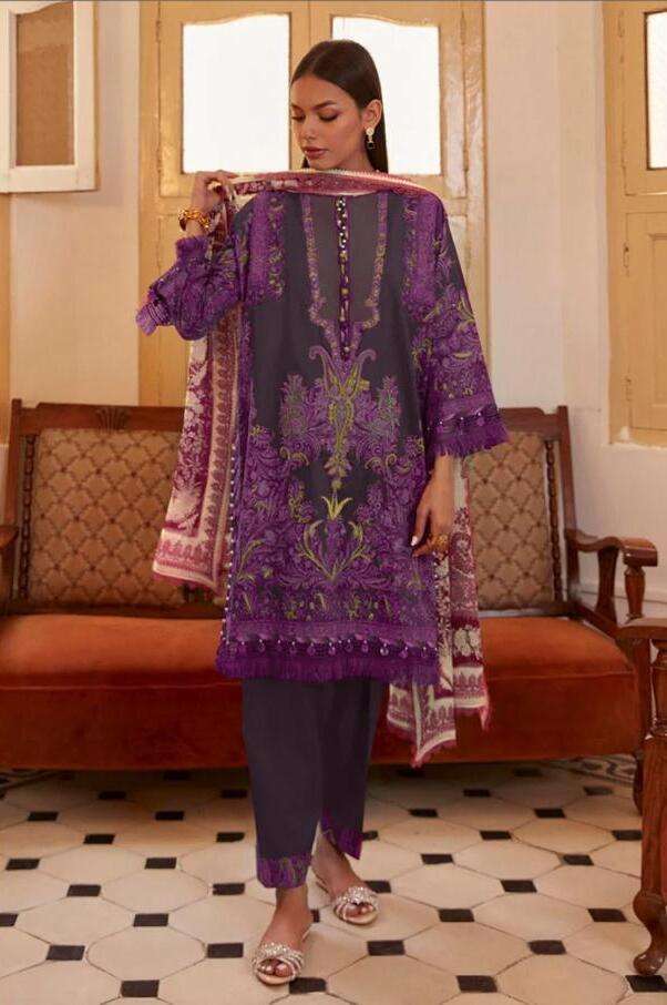 Taj 485 And 487 Chiffon Dupatta Hit Pakistani Suits Wholesale catalog