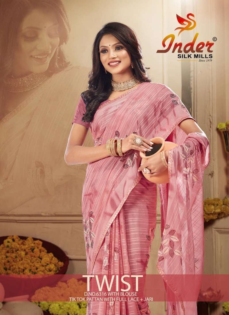 TWIST 6316 INDER SILK MILLS Saree Wholesale catalog