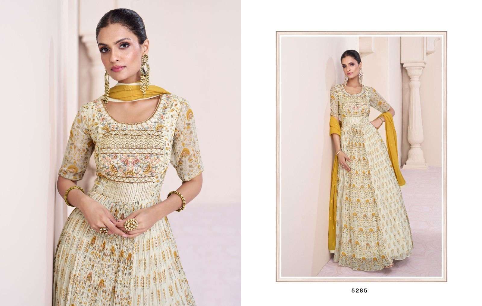 Vartika 5283 To 5285 Real Georgette Salwar Kameez Wholesale catalog