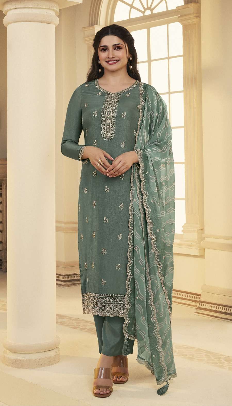 Vinay Kuleesh Shohini Dola Silk Designer Salwar Suits Wholesale catalog
