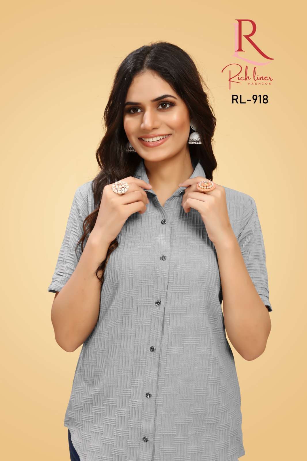 WOMEN VISCOSE COTTON BUBBLE SHIRT Wholesale catalog