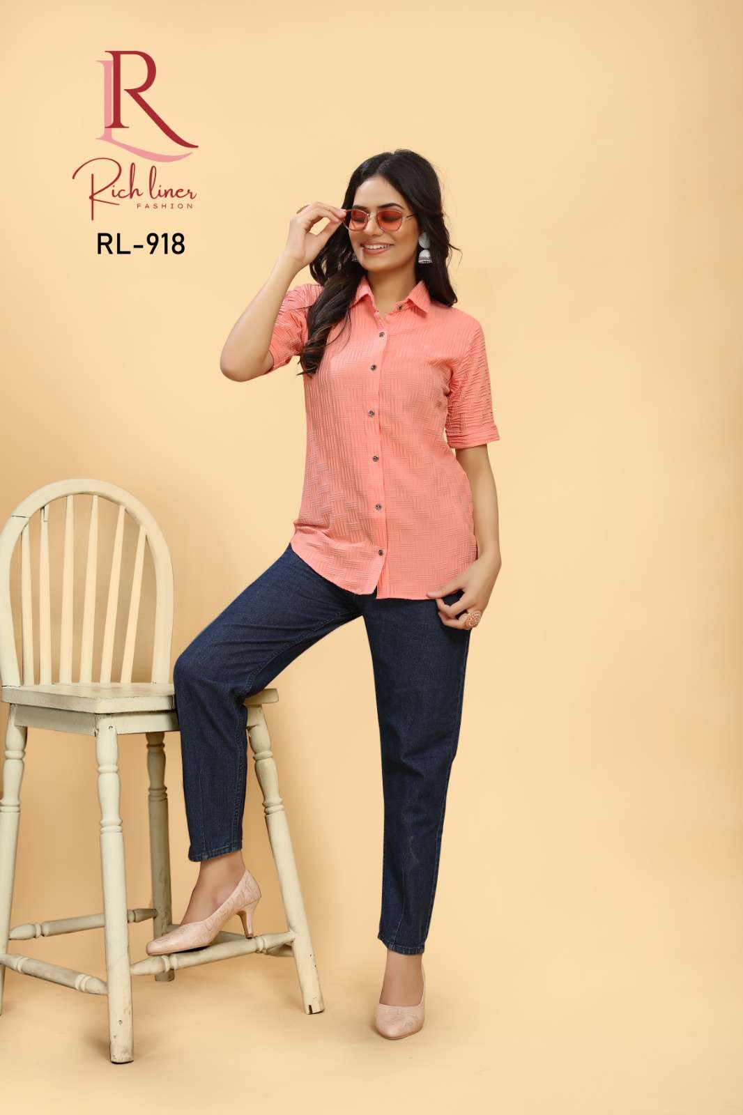 WOMEN VISCOSE COTTON BUBBLE SHIRT Wholesale catalog