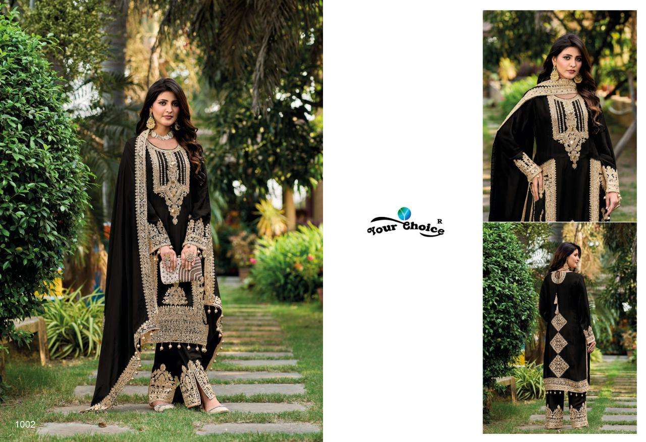 Your Choice Kayra Chinnon Designer Salwar Suits Wholesale catalog