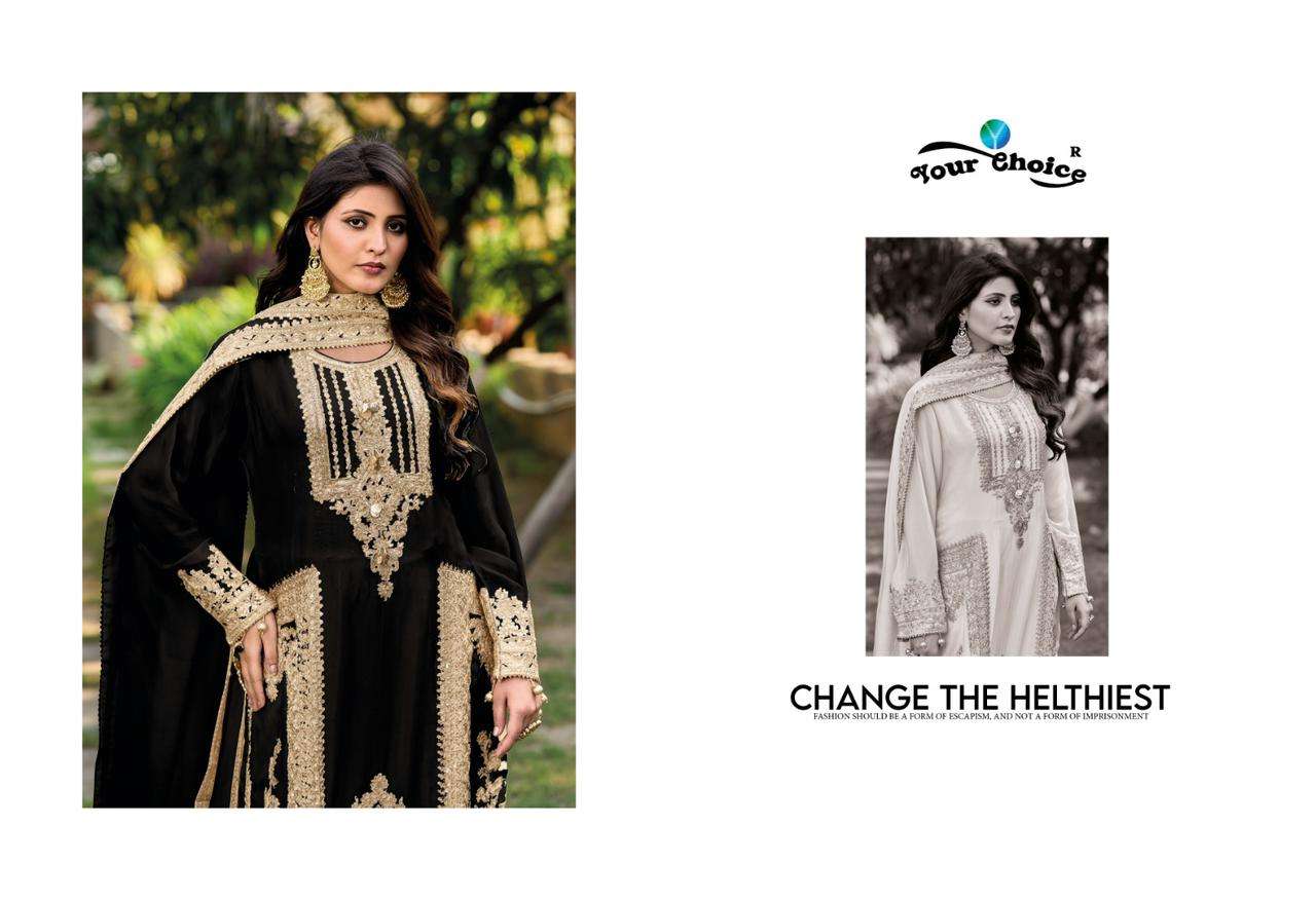 Your Choice Kayra Chinnon Designer Salwar Suits Wholesale catalog