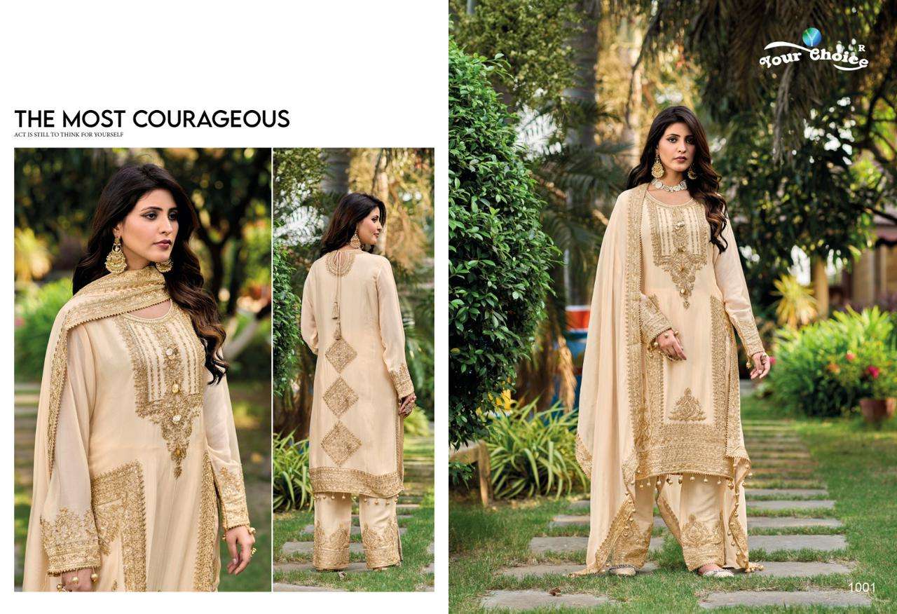 Your Choice Kayra Chinnon Designer Salwar Suits Wholesale catalog
