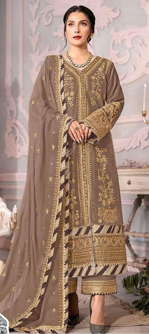 Zaha Aaeesha 10119 A To D Georgette Salwar Kameez Wholesale catalog
