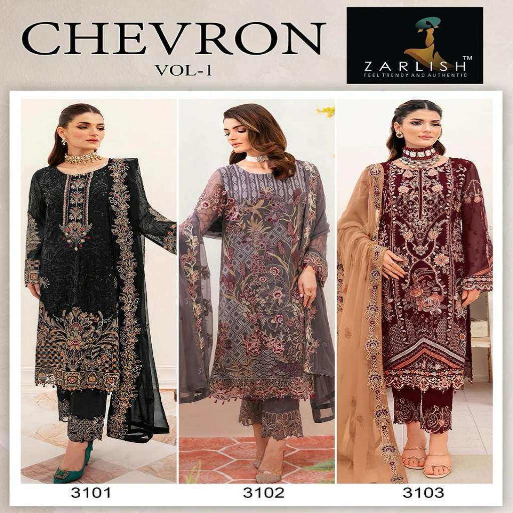 Zarlish Pakistani With And Without Patch Work Suit -Dress Material -Wholesale Catalog