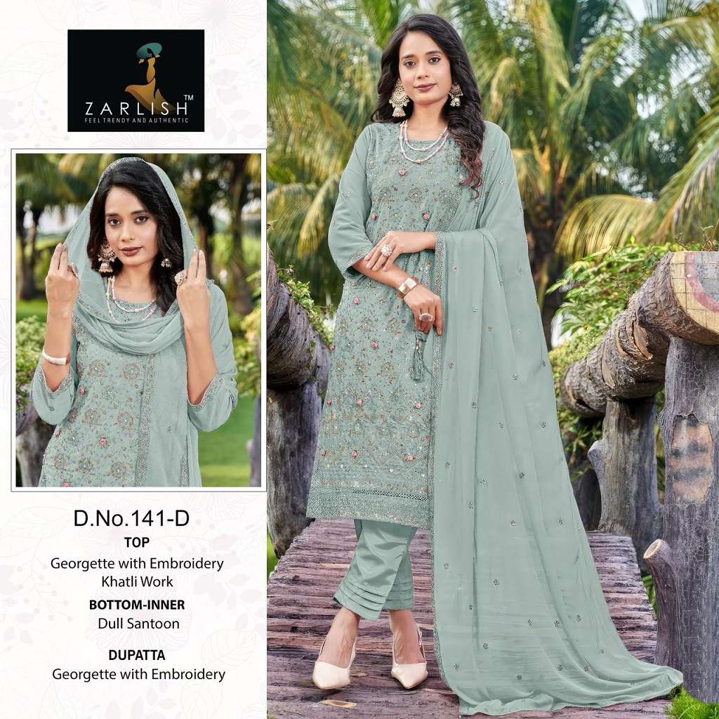 Zarlish Pakistani With And Without Patch Work Suit -Dress Material -Wholesale Catalog