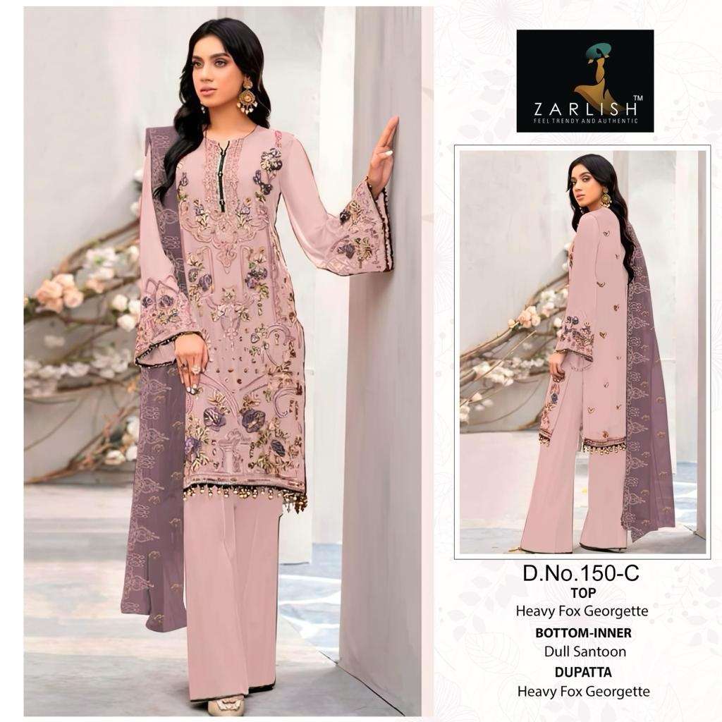 Zarlish Pakistani With And Without Patch Work Suit -Dress Material -Wholesale Catalog