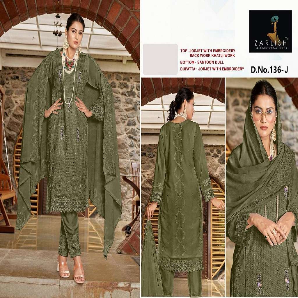 Zarlish Pakistani With And Without Patch Work Suit -Dress Material -Wholesale Catalog