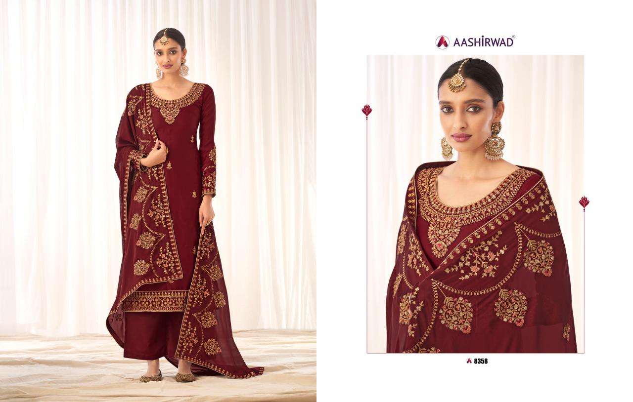 Aashirwad Rashmi Tussar Silk Salwar Kameez Wholesale catalog