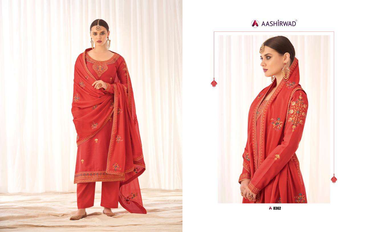Aashirwad Rashmi Tussar Silk Salwar Kameez Wholesale catalog