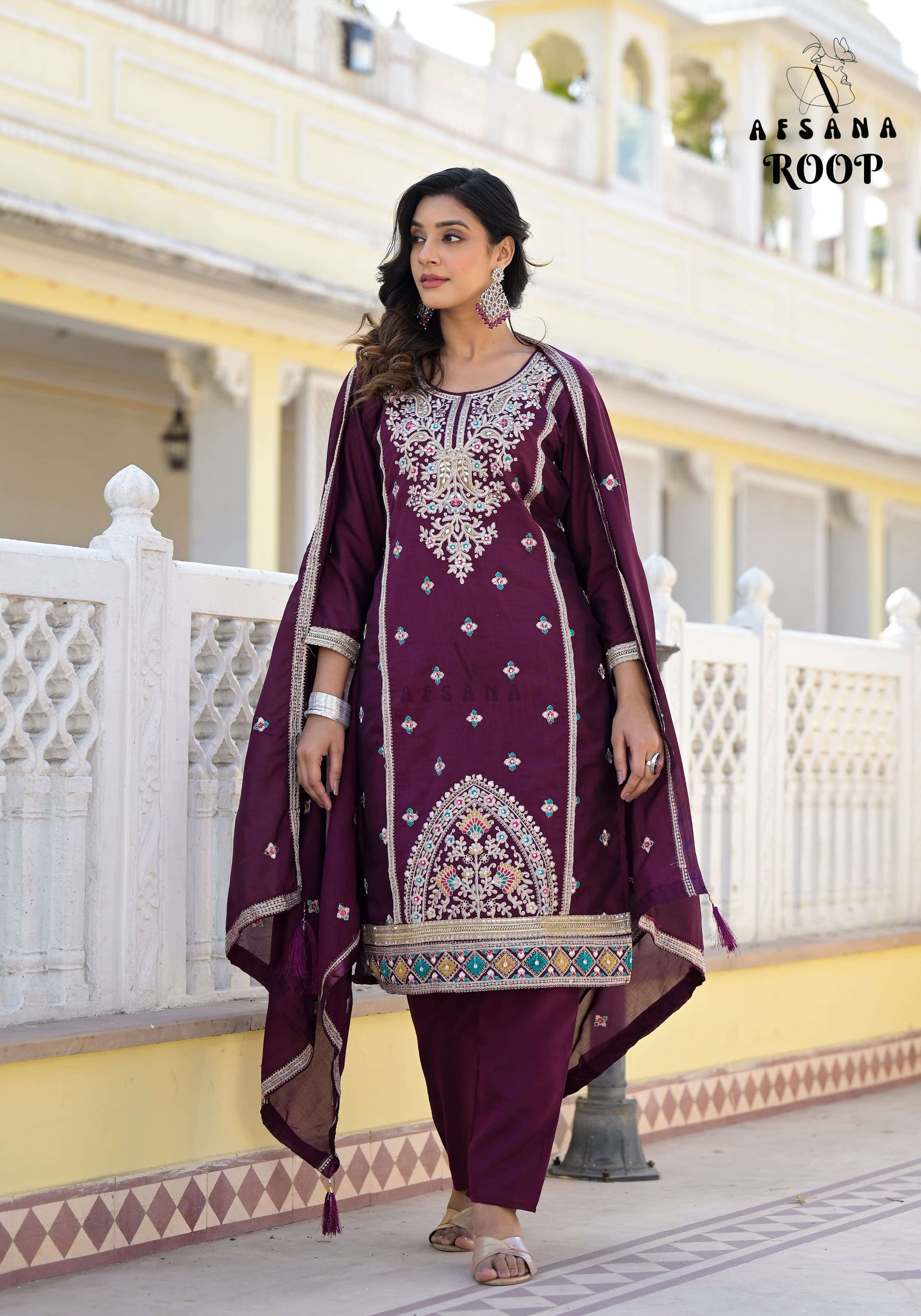 Afsana Roop Embroidered Pakistani Suits Wholesale catalog