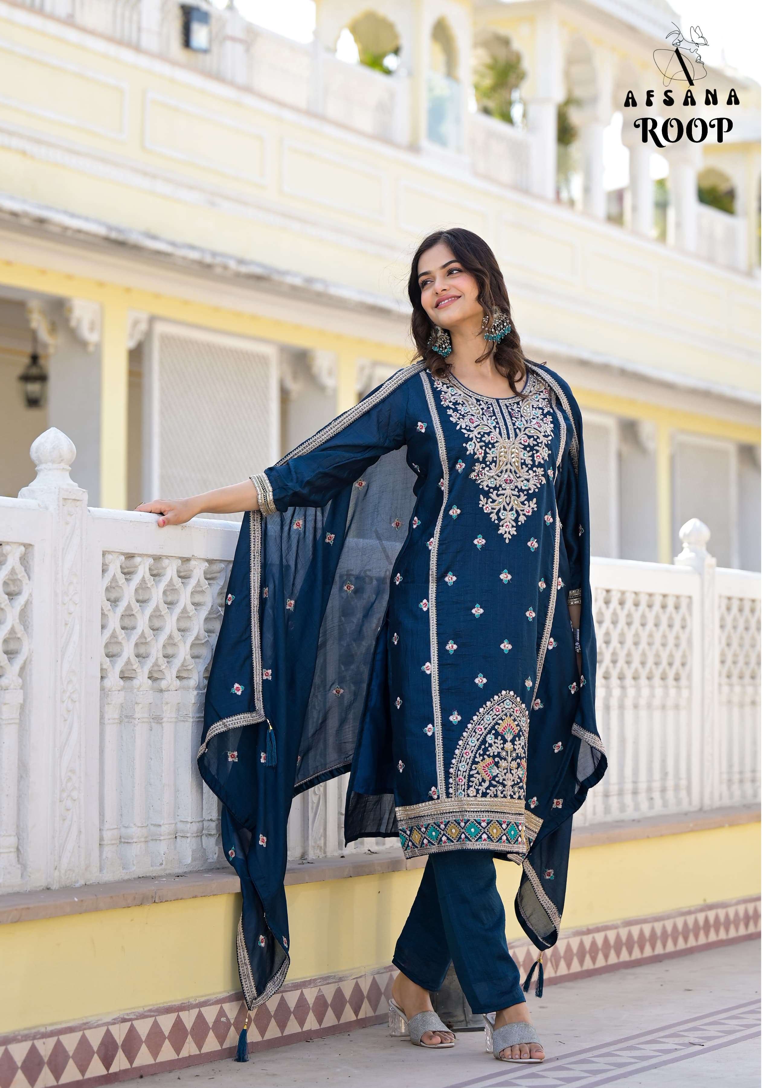 Afsana Roop Embroidered Pakistani Suits Wholesale catalog
