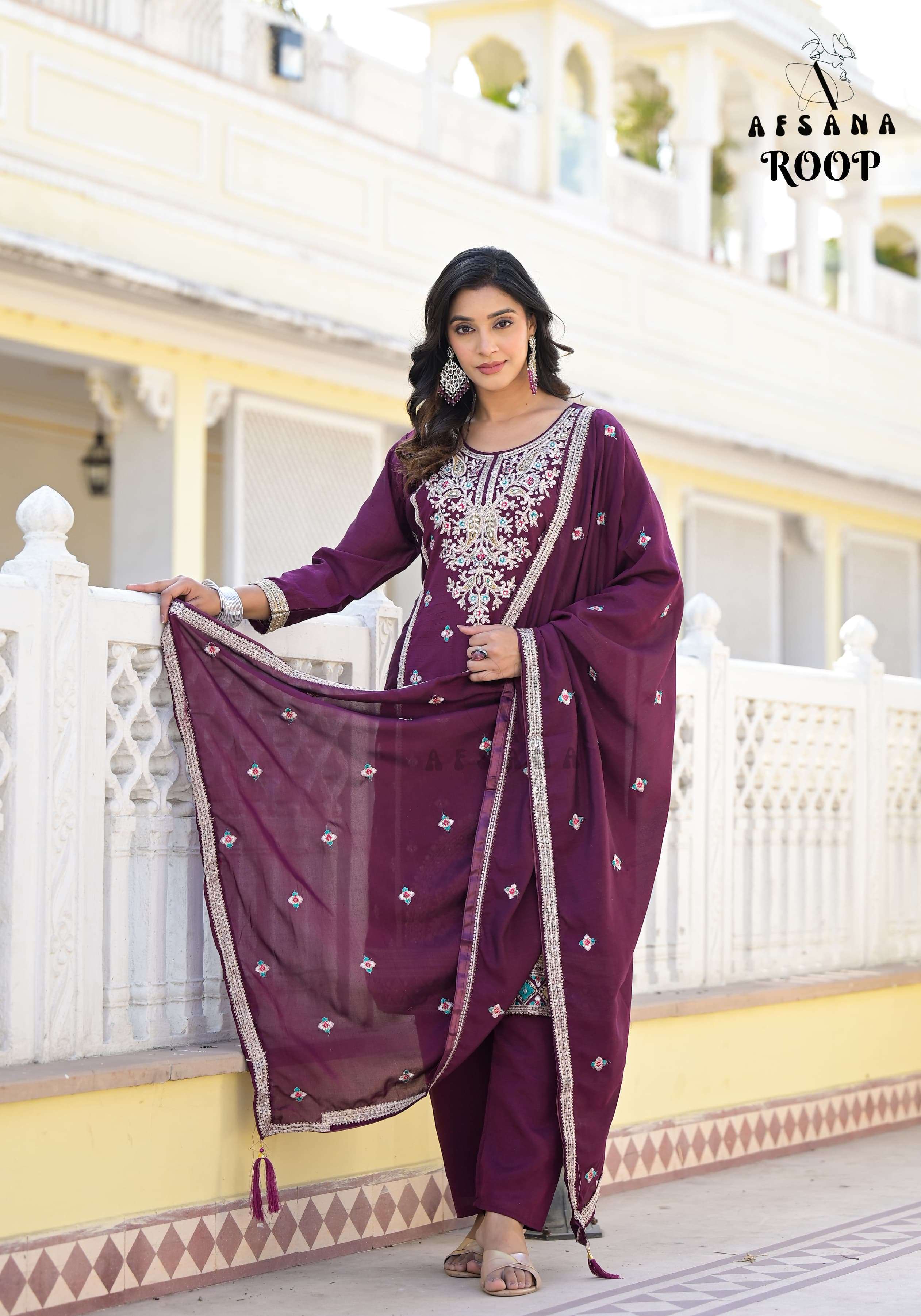 Afsana Roop Embroidered Pakistani Suits Wholesale catalog