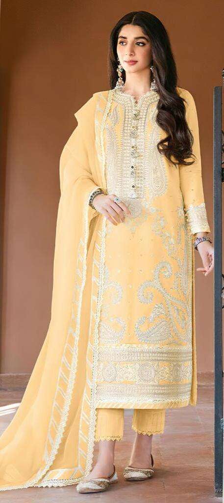 Alk Khushbu Asim Jofa Georgette Pakistani Suit Wholesale catalog