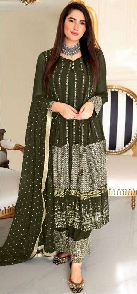 Alk Khushbu Queen 4008 H To K Georgette Salwar Kameez Wholesale catalog