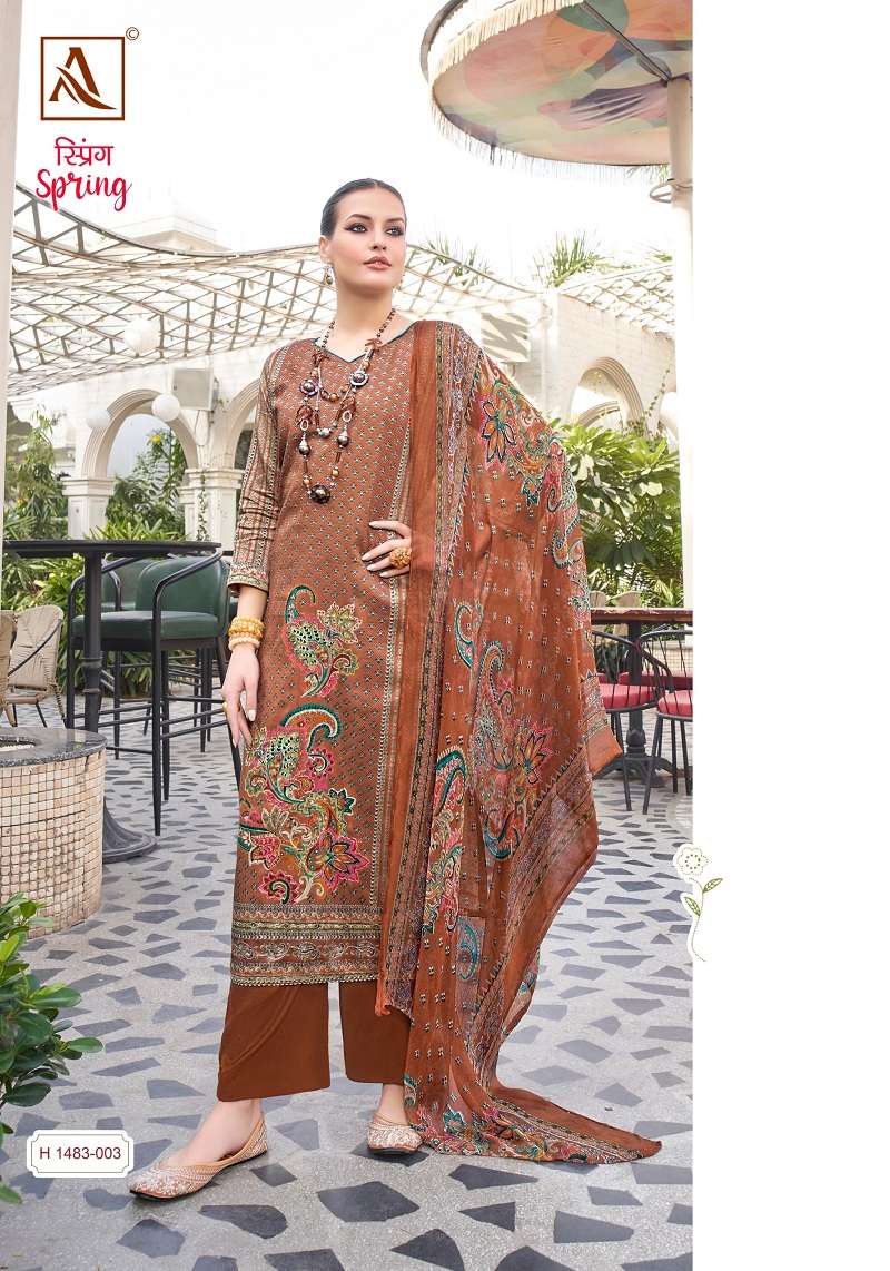Alok Spring Premium Zam Printed Dress Material Wholesale catalog