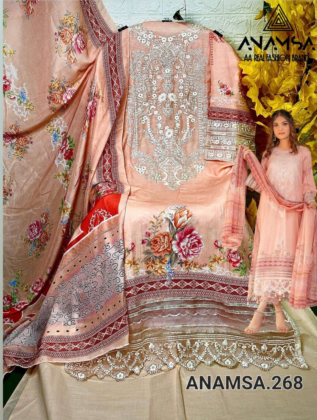 Anamsa 268 Musline Cotton Salwar Kameez Wholesale catalog