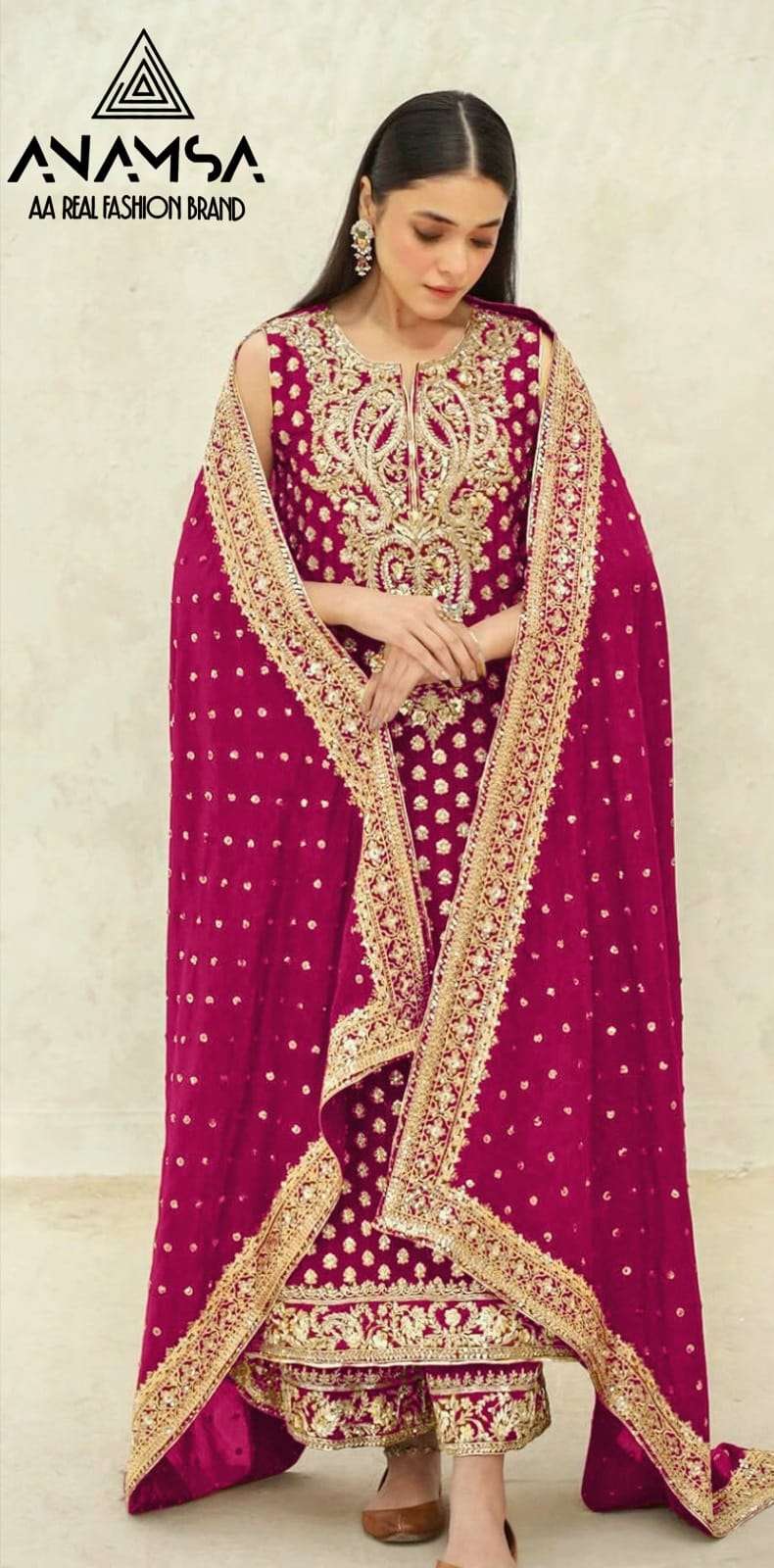 Anamsa 407 Georgette Salwar Suits Wholesale catalog