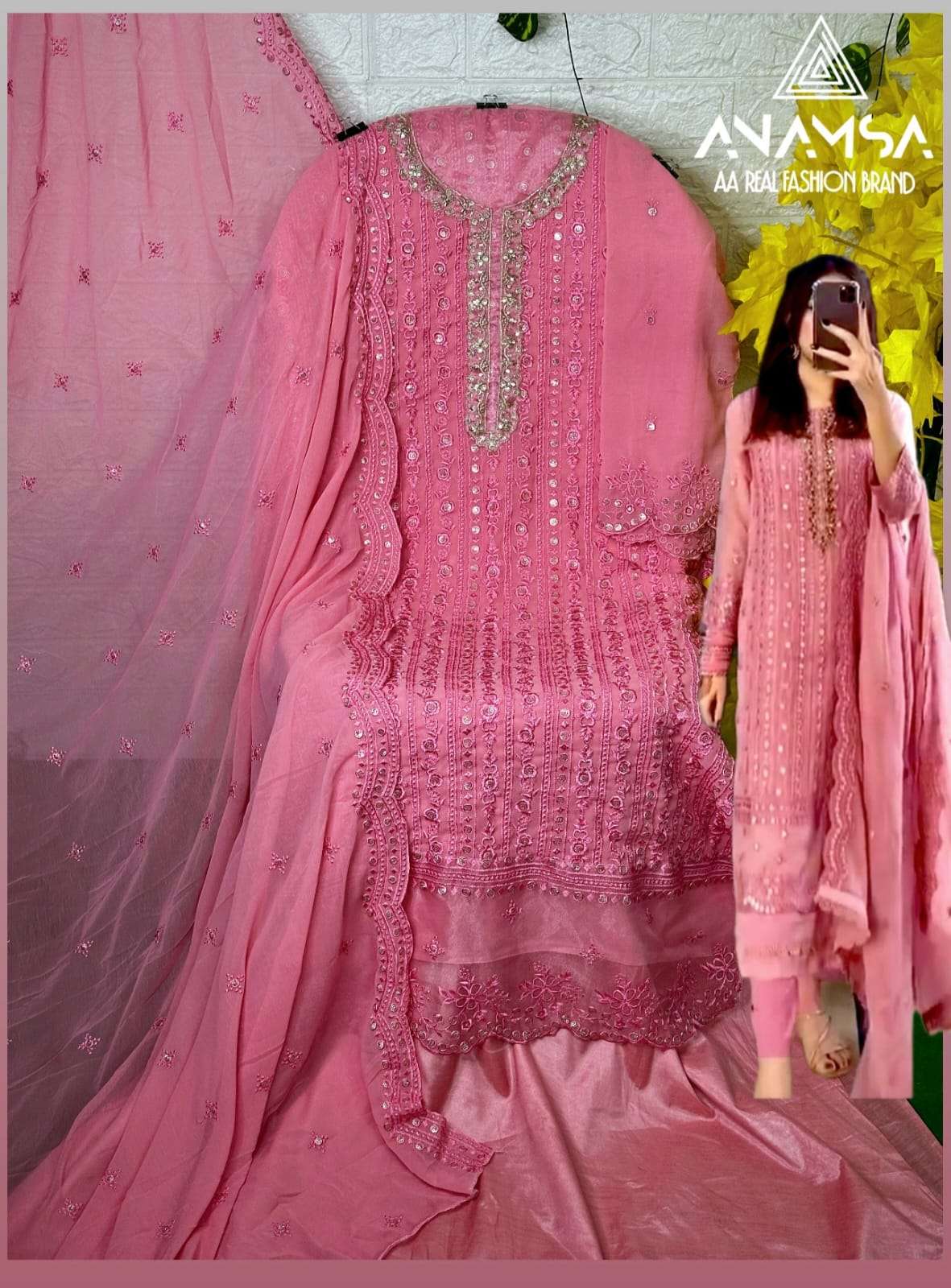 Anamsa 417 Georgette Pakistani Salwar Kameez Wholesale catalog