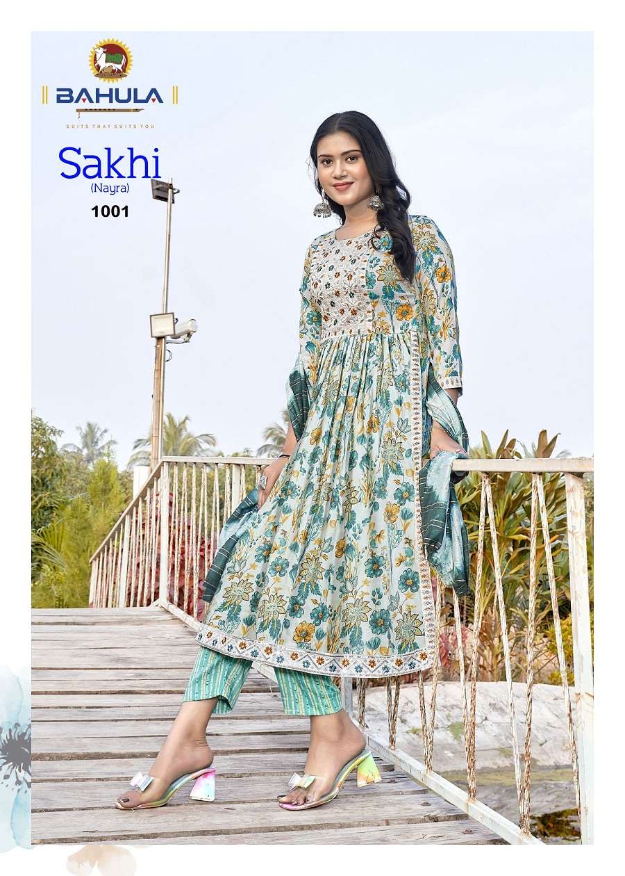 Bahula Sakhi Nayra Vol -1 -Nyra Cut Kurti Pant With Dupatta Wholesale Catalog
