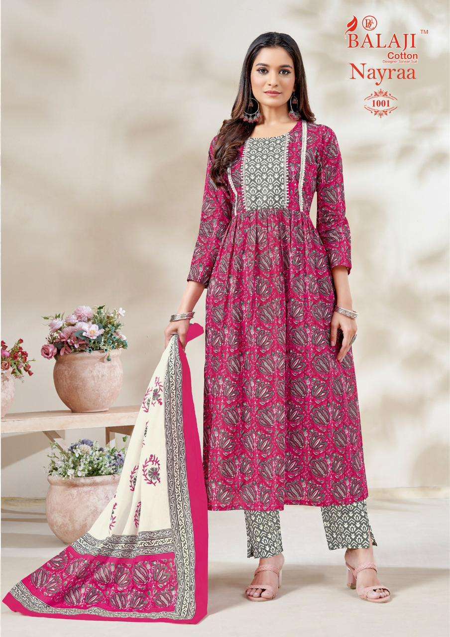 Balaji Nayra Vol-1 – Nayra Kurti Pant With Dupatta Wholesale Catalog