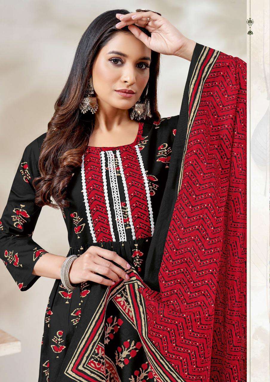 Balaji Nayra Vol-1 – Nayra Kurti Pant With Dupatta Wholesale Catalog