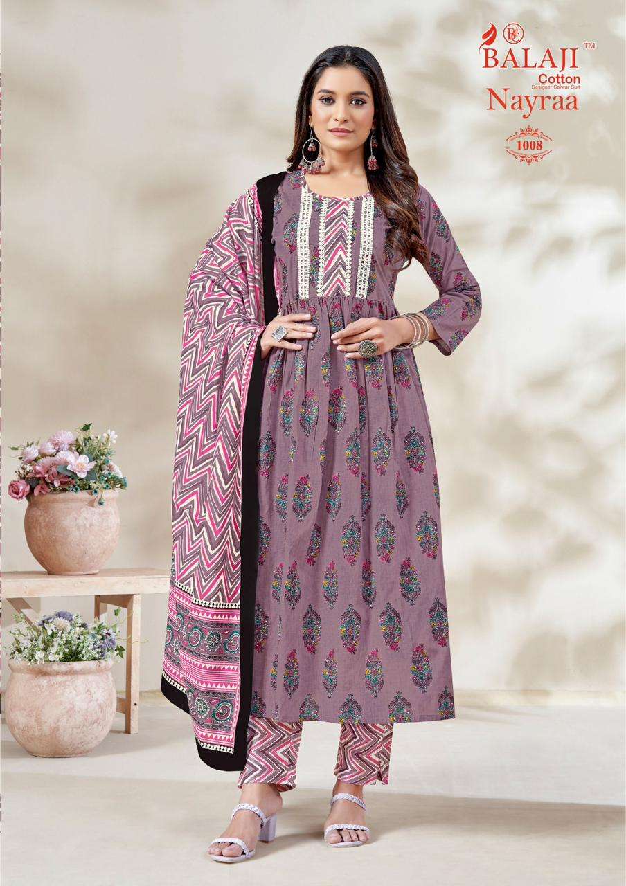 Balaji Nayra Vol-1 – Nayra Kurti Pant With Dupatta Wholesale Catalog