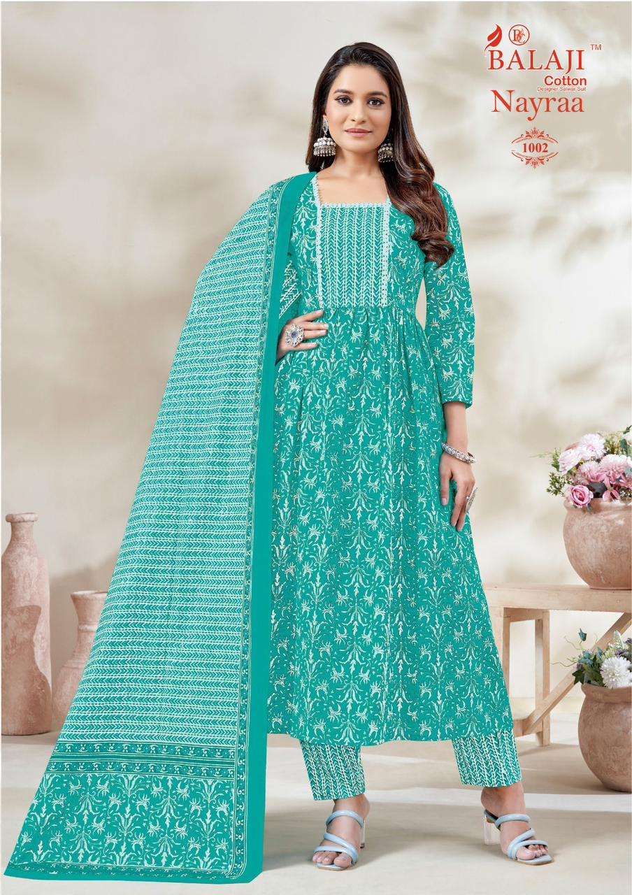 Balaji Nayra Vol-1 – Nayra Kurti Pant With Dupatta Wholesale Catalog