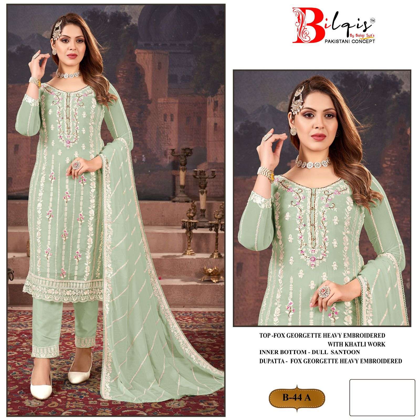 Bilqis B 44 A To D Georgette Salwar Kameez Wholesale catalog