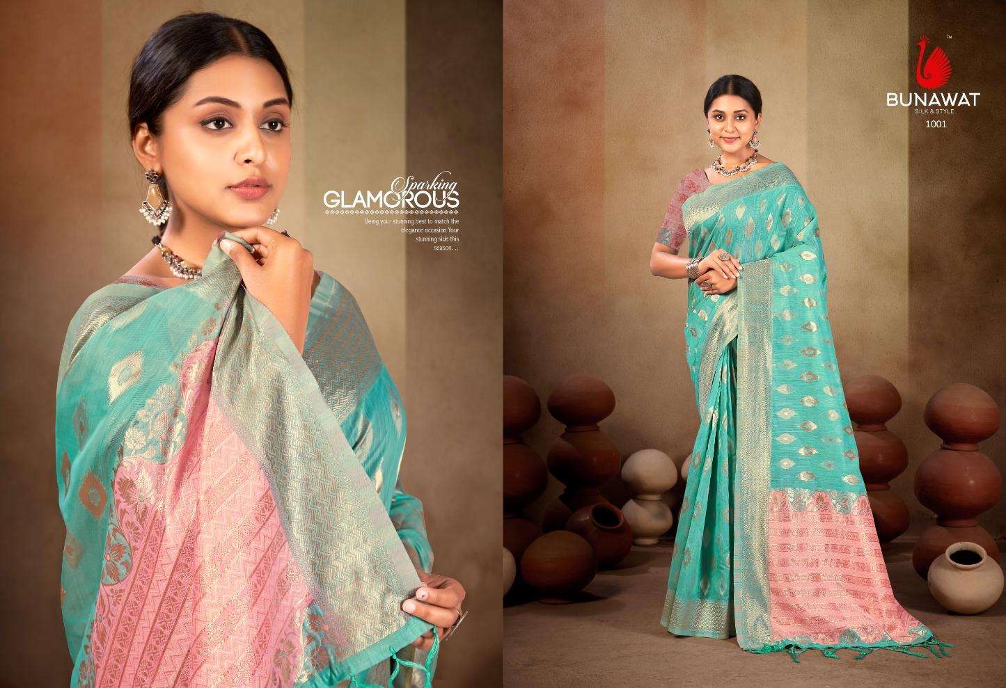 BUNAWAT PASMINA COTTON Saree Wholesale catalog