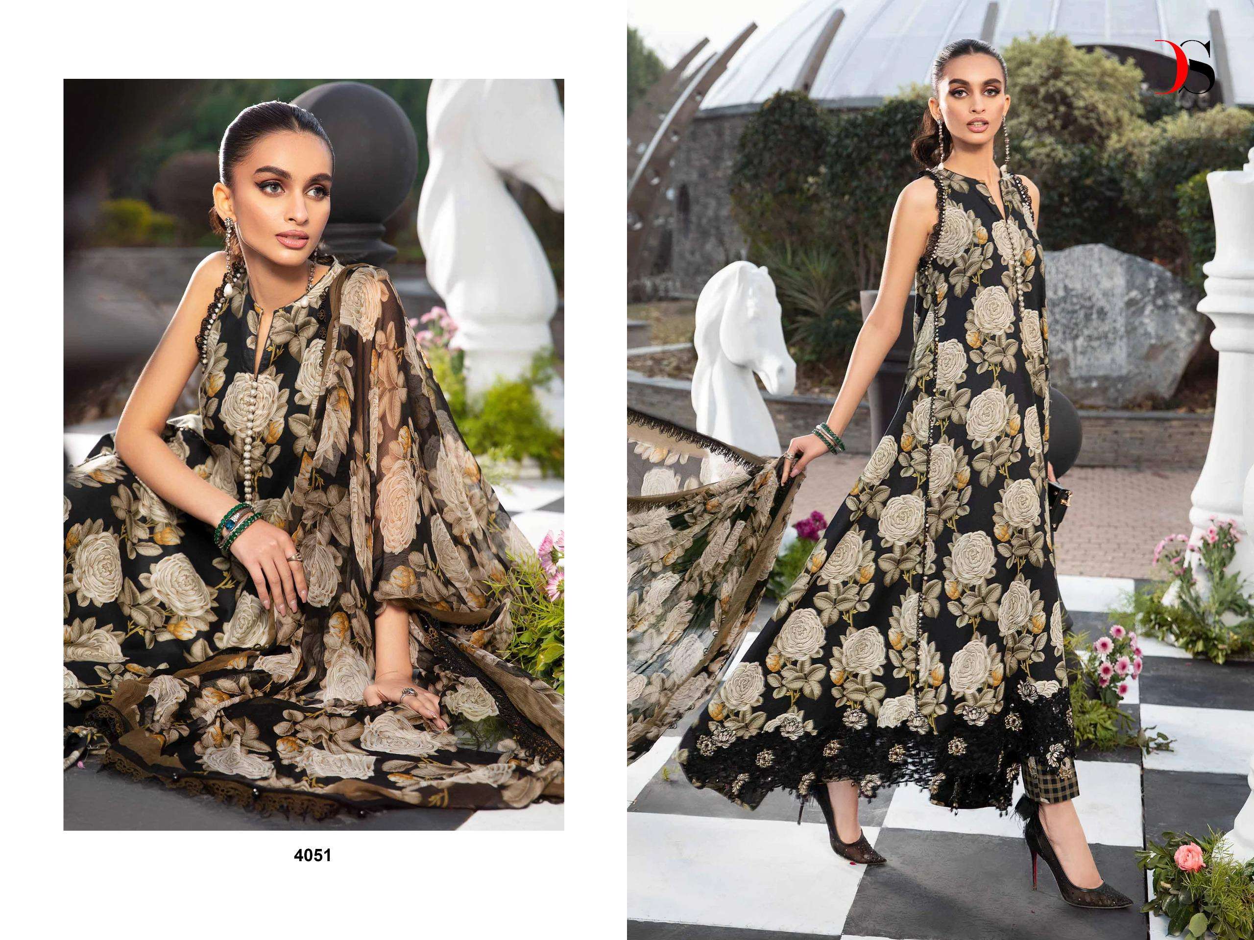 Deepsy Maria B MPrints 24 Cotton Dupatta Pakistani Suit Wholesale catalog
