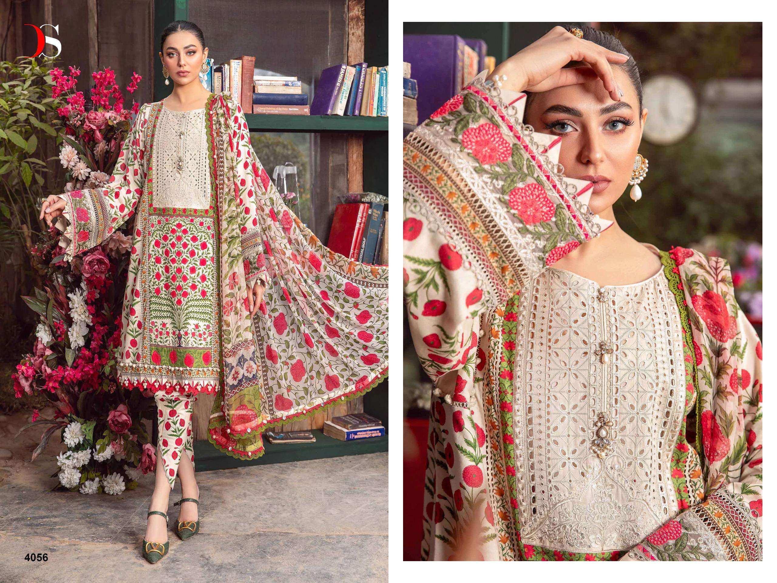 Deepsy Maria B MPrints 24 Cotton Dupatta Pakistani Suit Wholesale catalog