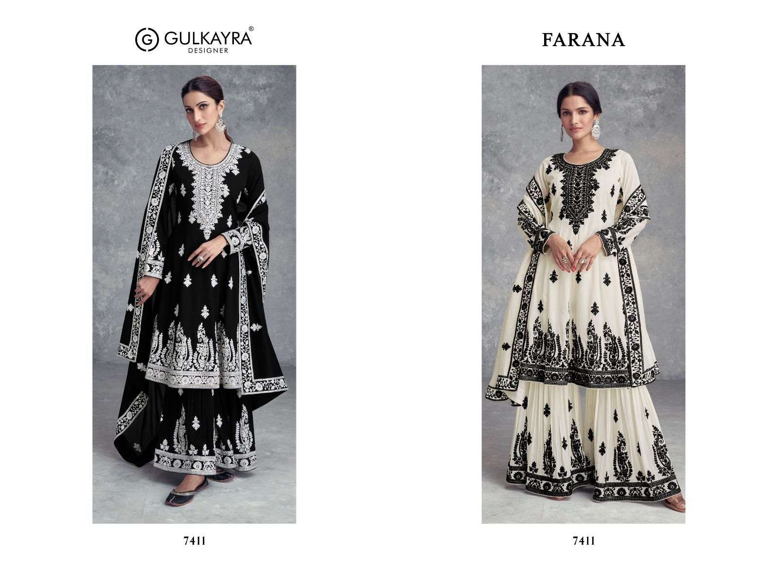 Gulkarya Farana Real Chinon Designer Salwar Kameez Wholesale catalog